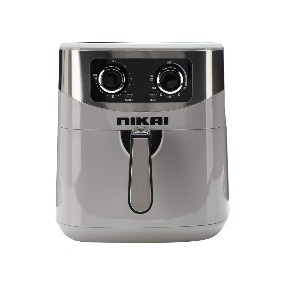 Nikai Air Fryer, From 1600 W To 1800 W, Basket 7 L, Outer Pot 9.2 L, Silver, Naf779As