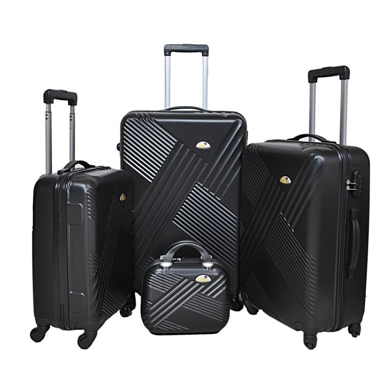 New Travel ABS Trolley, 28/24/20/14 Kg, 4 Pieces Set, Black - 1926