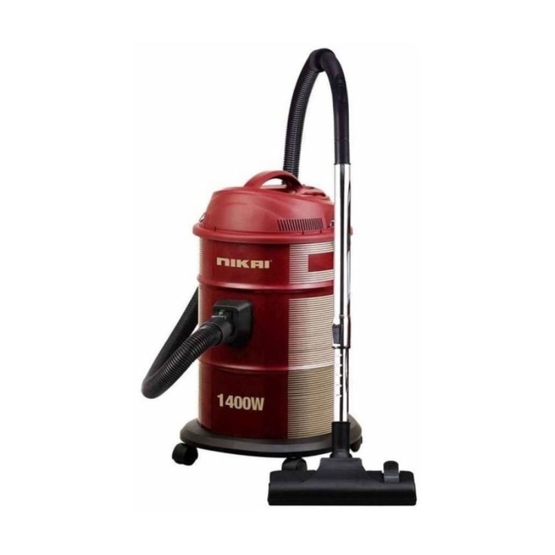Nikai Drum Vacuum Cleaner 17 L, 1400W, Low noise, Red - NVC211T