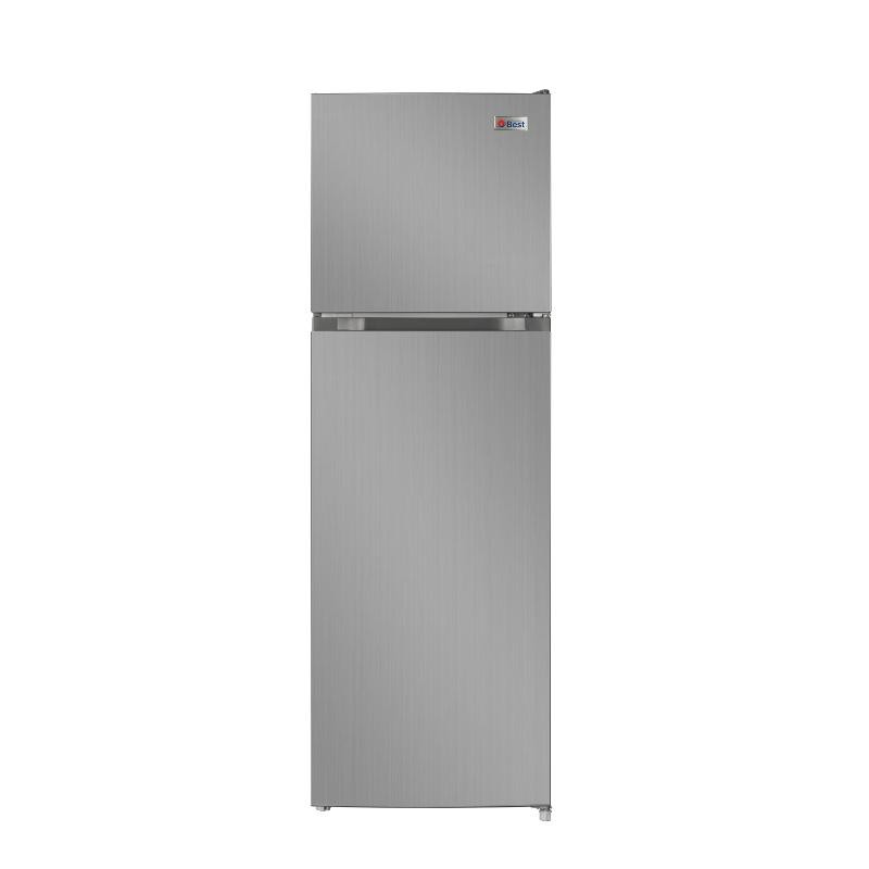 TECHNO BEST Double Door Refrigerator, 8.9ft.cu, 250 Ltr, Antifreeze, Fast Cooling, Humidity Control, Silver - BRN-250L
