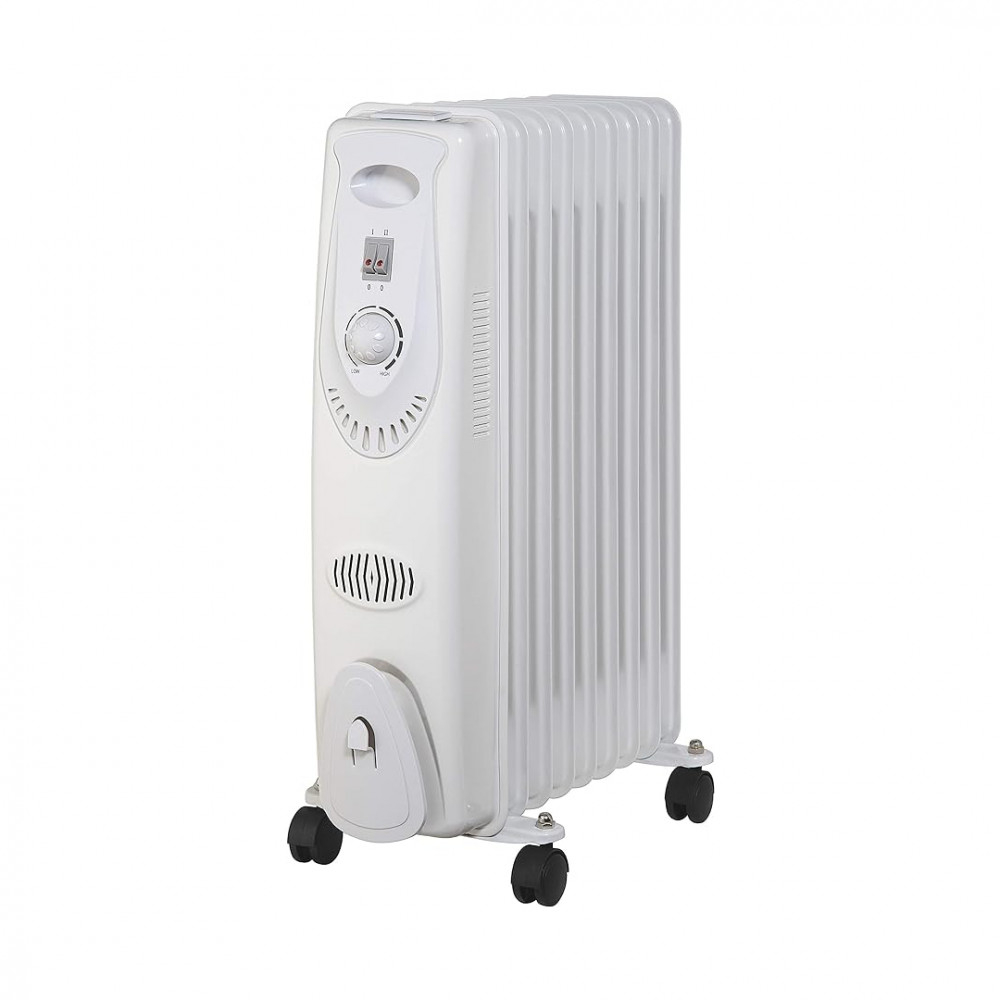 Nikai oil heater, 15 fins, 2500 watts, white, NOH850A