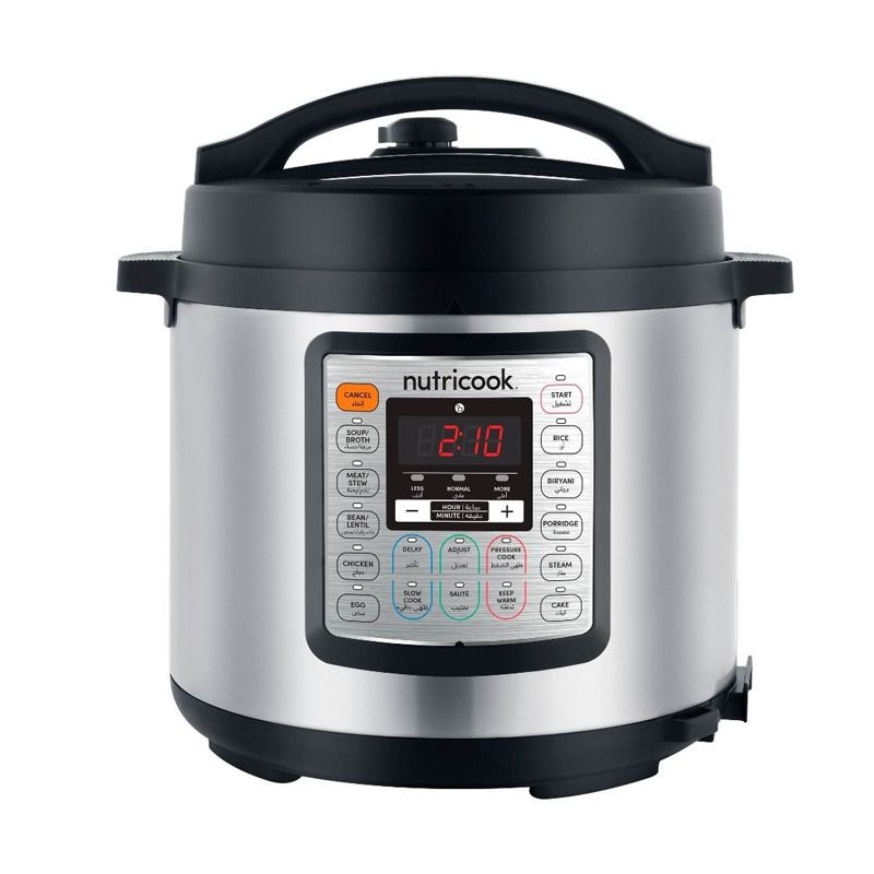NutriCook 6 Liter Pressure Cooker 1000W, 13 Cooking Programs, 9 in 1 - NC-SPEK6