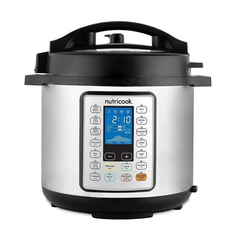 NutriCook Pressure Cooker 8 Liter, 1300W, 14 Cooking Programs, 10 in 1 - NC-SPPR8