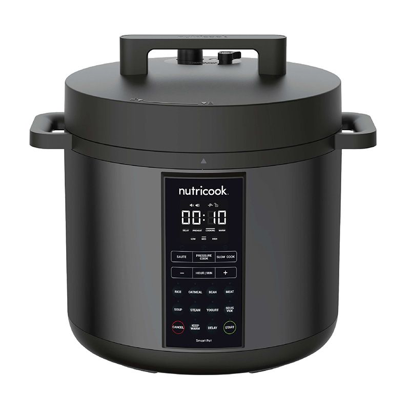 NutriCook Smart Electric Pressure Cooker Pot - 6L, 1000W, 14 Program, Black - NC-SP204K