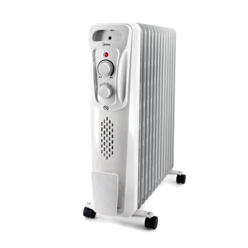 MIDEA Oil Heater 13 Fins, 2500W Power, Three Heat Settings, 220V, White - NY251315K
