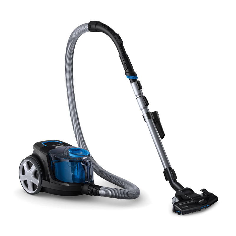 PHILIPS Bagless Vacuum Cleaner 1800W, EPI Filter System, Integrated Soft Brush, Blue/ Black - FC9350/61