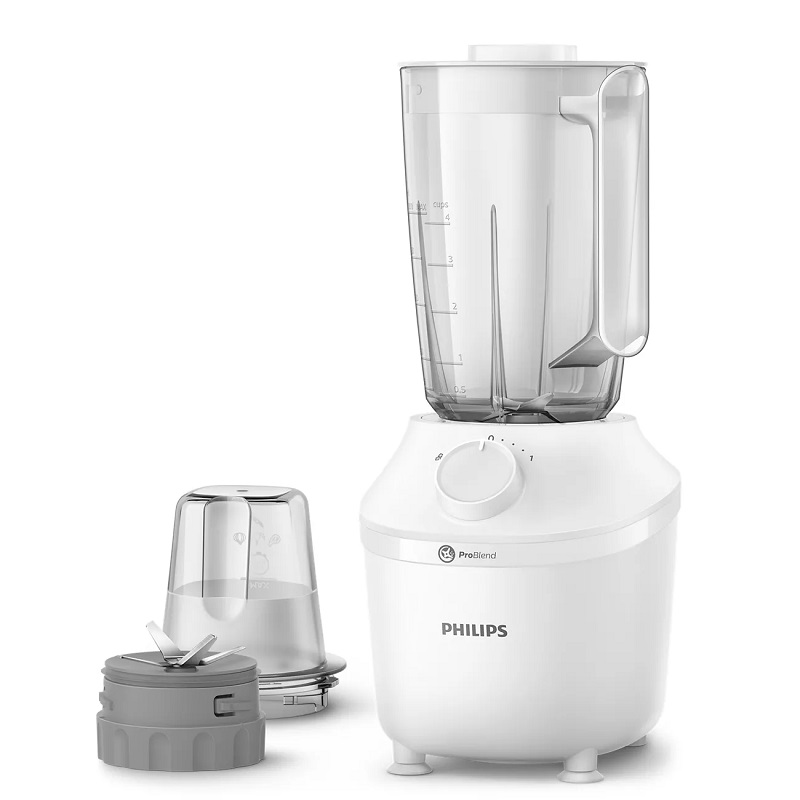 PHILIPS Blender 1.2L, 600W, Glass Jug, Motor designed to protect against overheating and electric current, With 1 grinder - HR2041/10