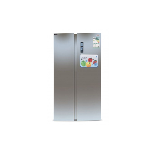 BASIC Two Door Side by Side Refrigerator, 20.1cu.ft, 569 Ltr, Inverter, Steel - BRSS-IH750CSW