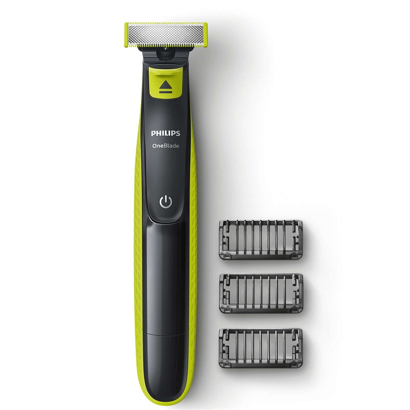 Philips OneBlade Trim, edge, shave For any length of hair 3x click-on stubble combs Rechargeable, wet & dry use - QP2520/23