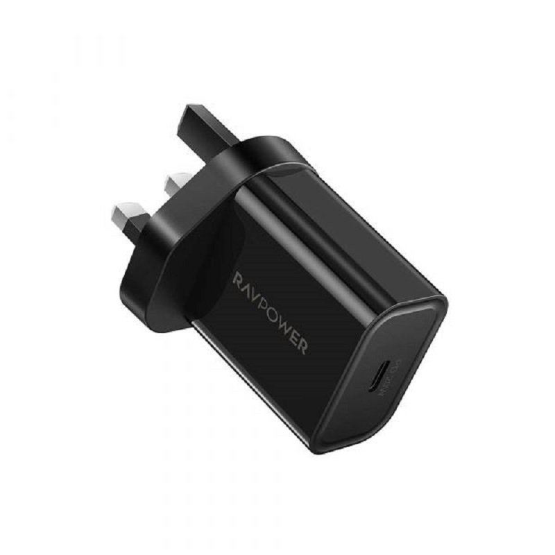 RAVPower Pioneer 20W Wall Charger, Black - RP-PC147 BLK