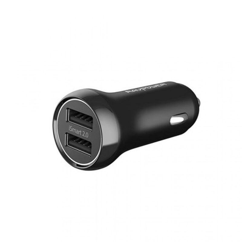 RAVPower Total Output Car Charger, 12 W, BLACK - RP-PC085