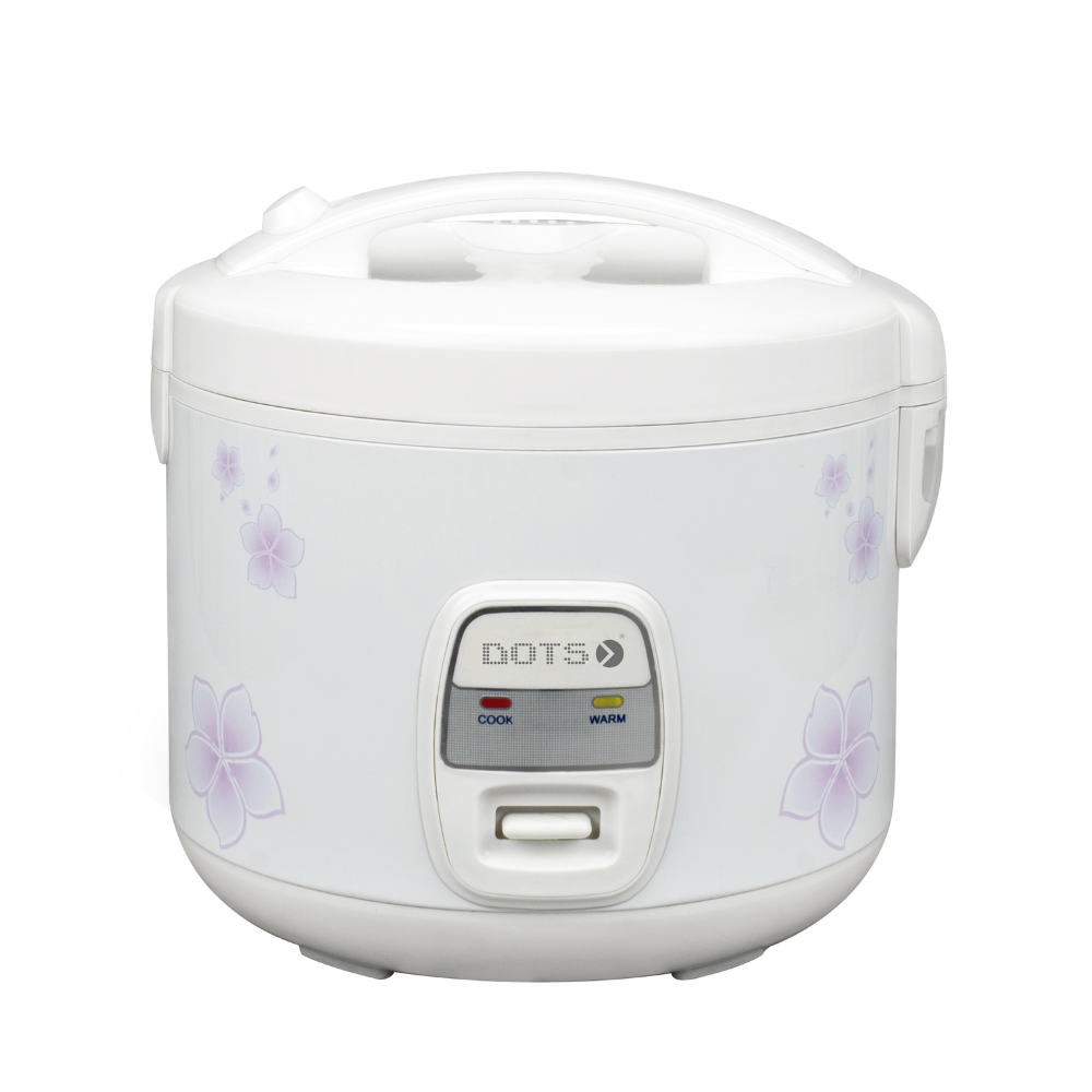 Dots Rice Cooker with steam, 1.5 L, 500W , White , RCD-105W