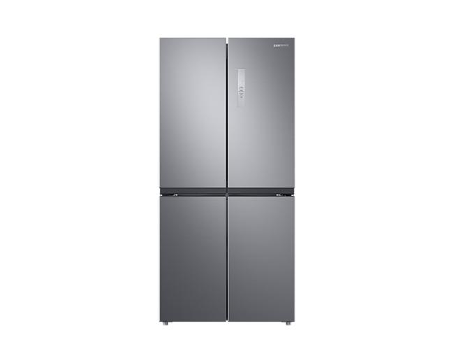 Samsung Side by Side Refrigerator, 4 Doors, 16.5 Feet, 458L, Silver, RF48A4000M9/ZA