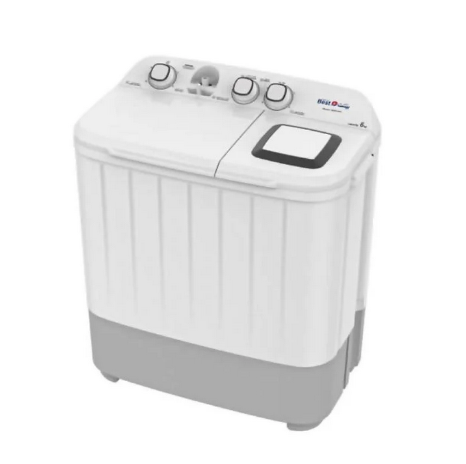 TECHNO BEST Twin Tube Washing Machine, 14kg, White - BWS-014