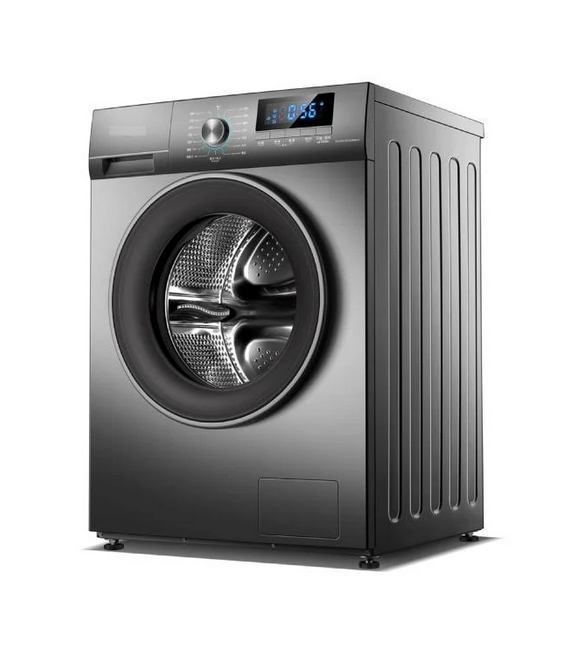 TECHNO BEST Front Loading Washing Machine, 10KG, Dry 75%, 1400 RPM, Silver - BWF-010