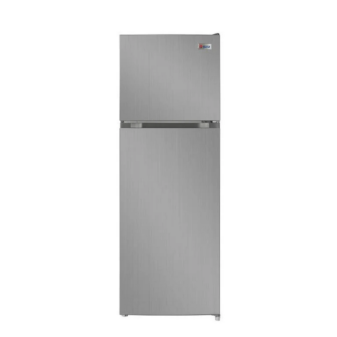 TECHNO BEST Double Door Refrigerator, 12.3ft.cu, 348 Ltr, Antifreeze, Fast Cooling, Humidity Control, Silver - BRN-350L