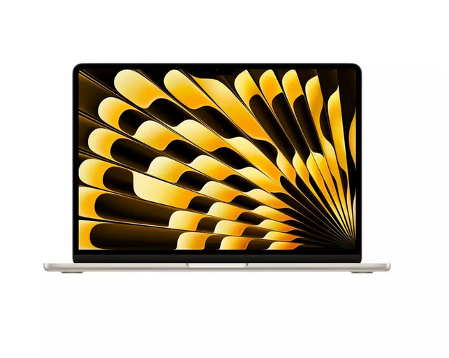 MacBook Air 13-inch: Apple M3 chip with 8-core CPU and 8-core GPU, 8GB, 256GB SSD - Starlight - MRXT3AB/A