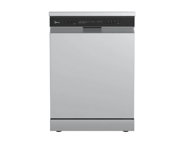 MIDEA Dishwasher, Two Layers, 14 Place Settings, 10 Program, Digital, Automatic Door, WIFI, Silver - WQP14W5233CS