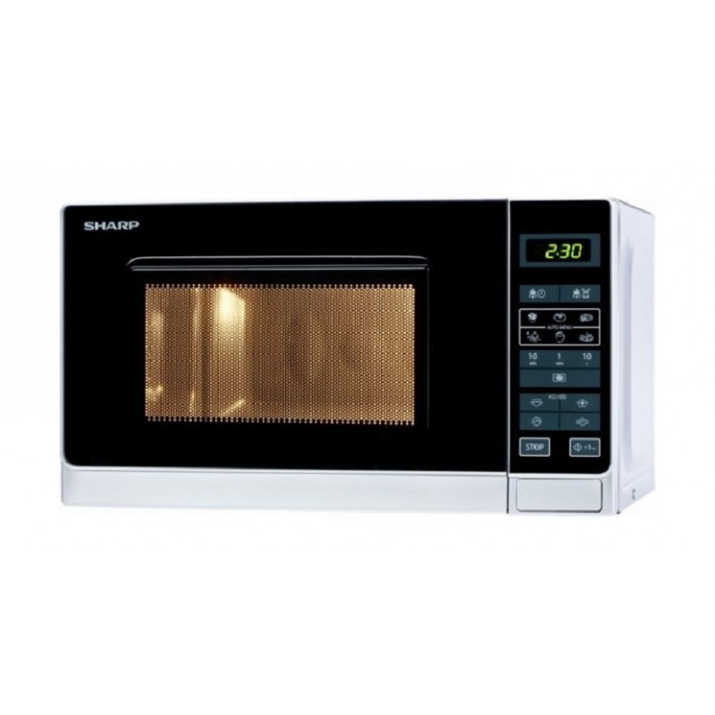 SHARP Microwave With Grill 25 Liter, 900W, Digital, Silver - R-75ASS