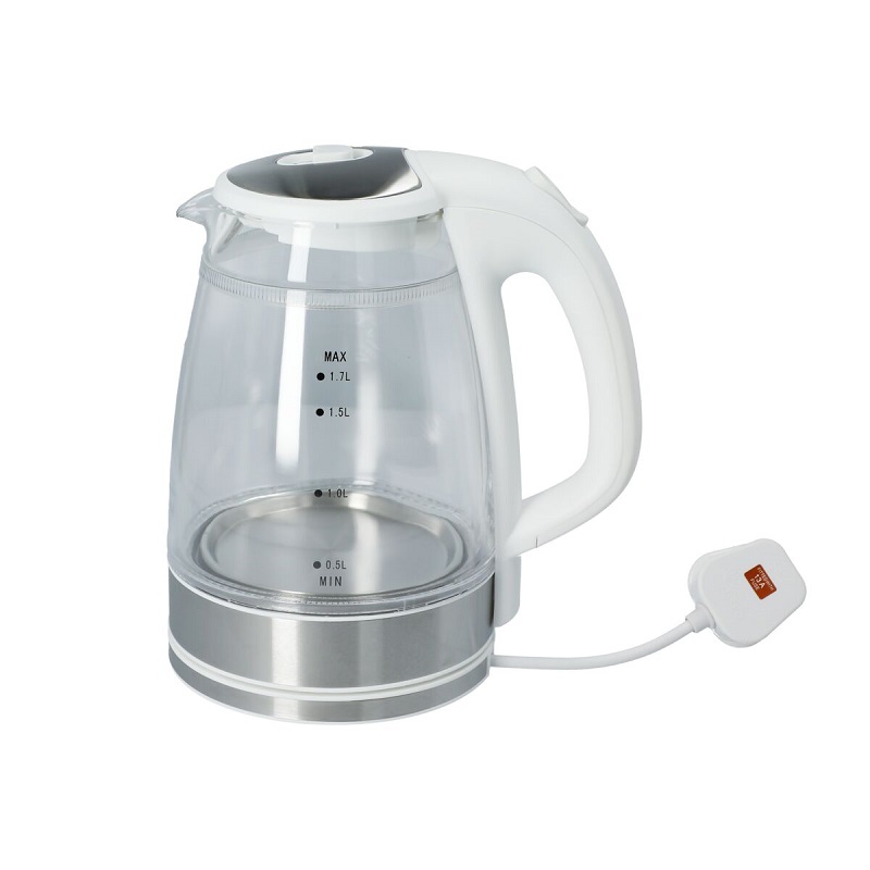 STARDUST Kettle 1.7L with Stainless Steel Squeeze Bottom 1600W:1350W, 360° Swivel Base and Cordless Body, Made in Japan - SFK-1301