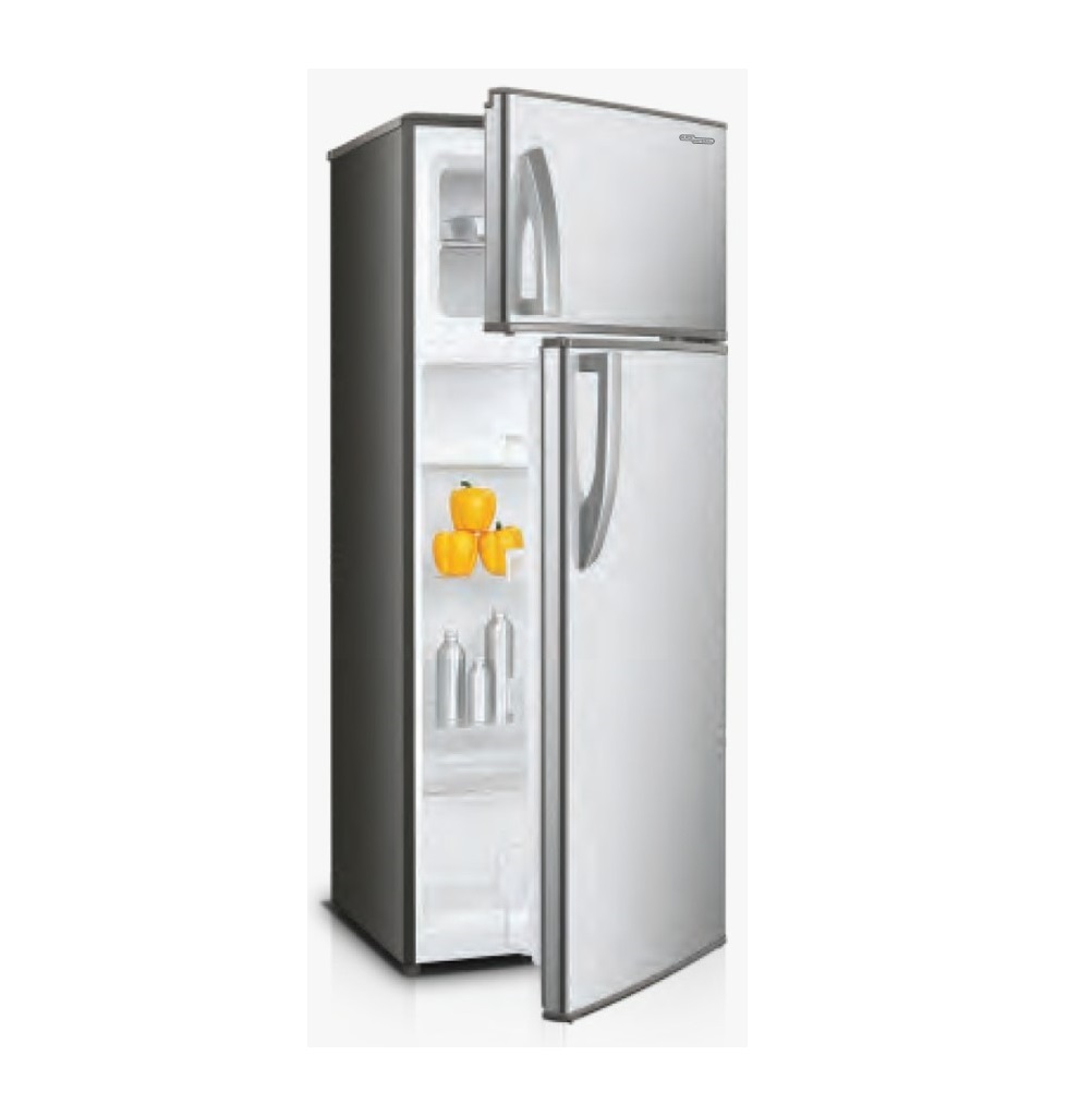 Super General Refrigerator 2 Door 205L, 7.2Cu.Ft, Silver - KSGR257-SIL