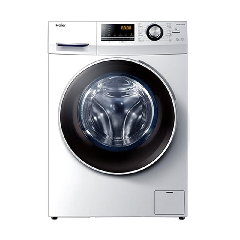 HAIER Washing Machine Front Load 10 Kg, Dryer 75%, DD, Steam, 1200 Rpm, Chinese Industry, White - HW100-B12636
