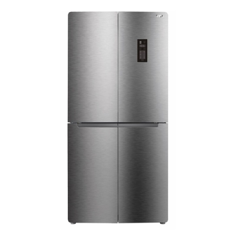 TCL Refrigerator Side by Side 4 Doors 15.2 Feet, 431 Liters, Silver - TRF-460WEXP