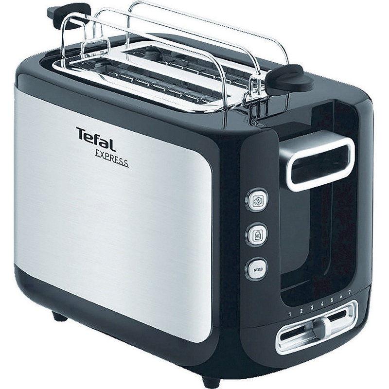 TEFAL Toaster 2 Slices, 850W, Steel - TT365027