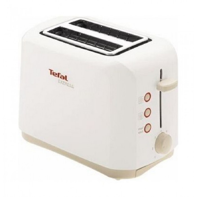 TEFAL Toaster 2 slice, Smooth, 850W, Plastic, White - TT357170