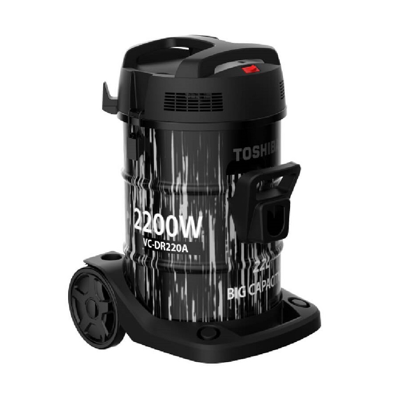 TOSHIBA Drum Vacuum Cleaner 2200W, 22 Liter, Black Gray - VC-DR220ABF(G)