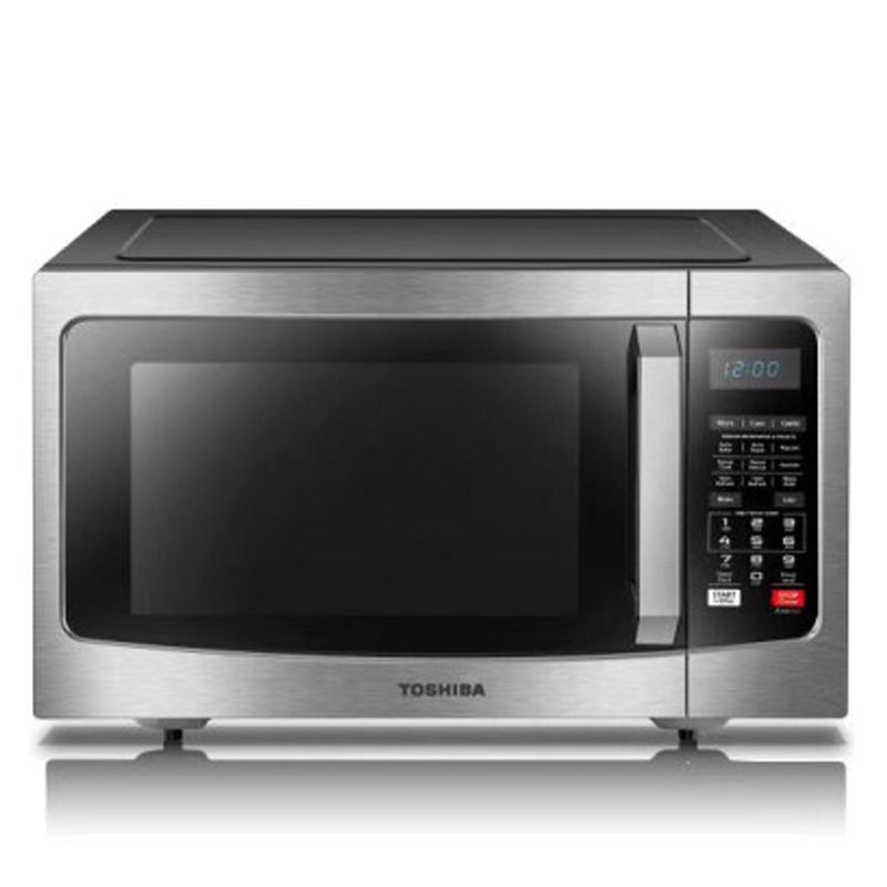 TOSHIBA Microwave With Grill 42 Liter, Digital, With 8 Prep Programs, Silver - ML-EG42PBB BS