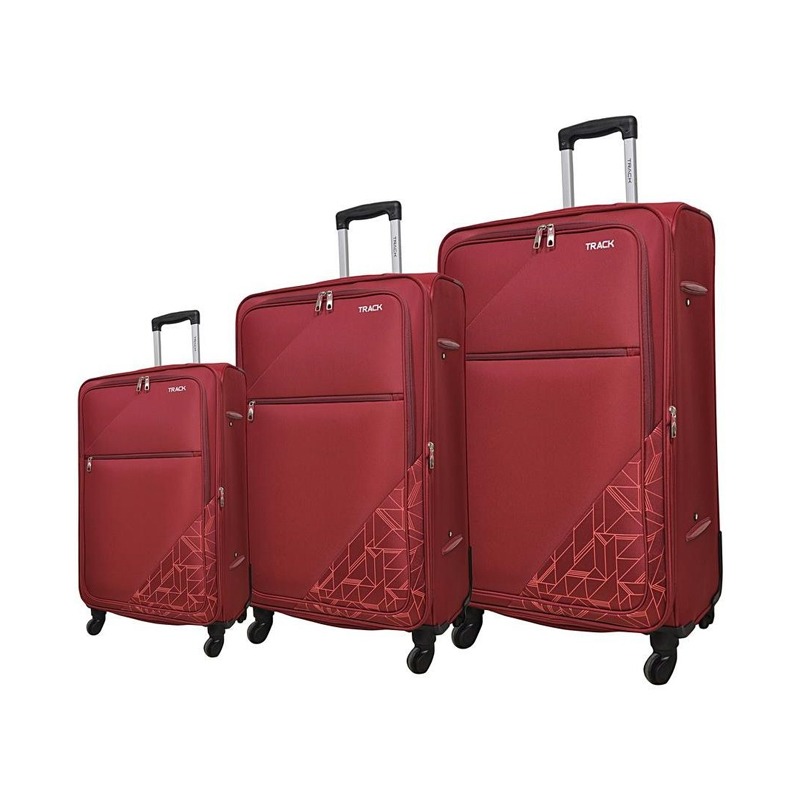 Track Fabric Trolley, 20/24/28 Kg, 3 Pieces SET, Red - B355