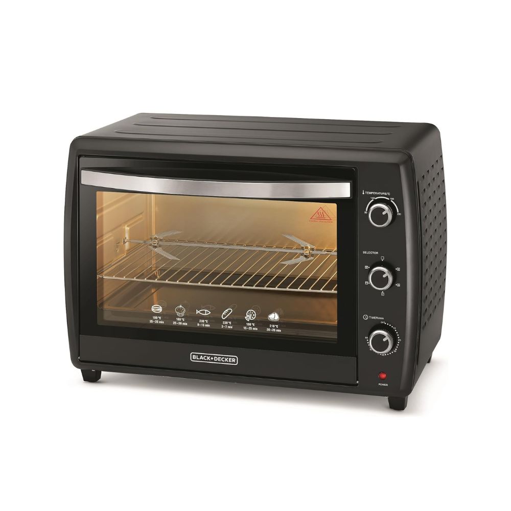 Black & Decker Electric Oven,  70 L - 1500 W - Double Glass Door For Thermal Insulation, Black, Tro70Rdg-B5