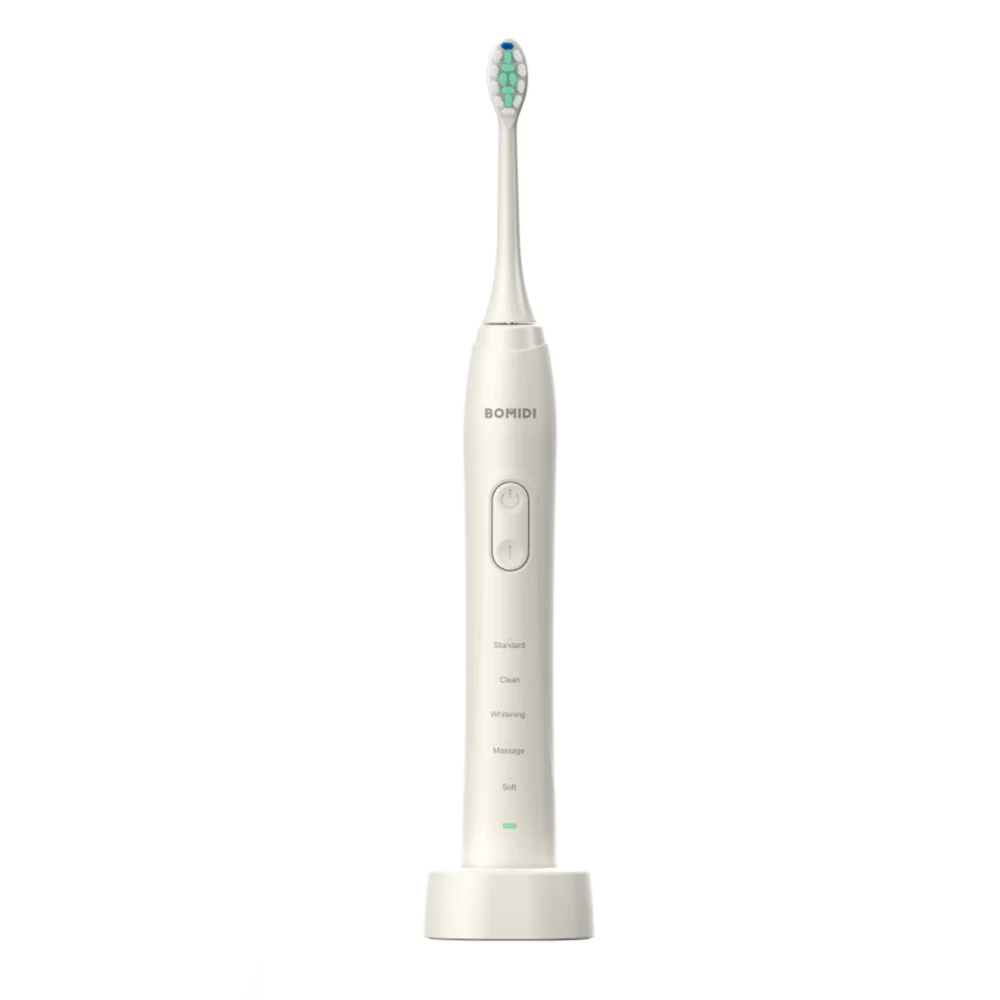 Bomidi Electric Toothbrush, Ultrasonic High Frequency Vibration, Ipx7 Waterproof, 30 Day Battery Life, White, Tx5-White
