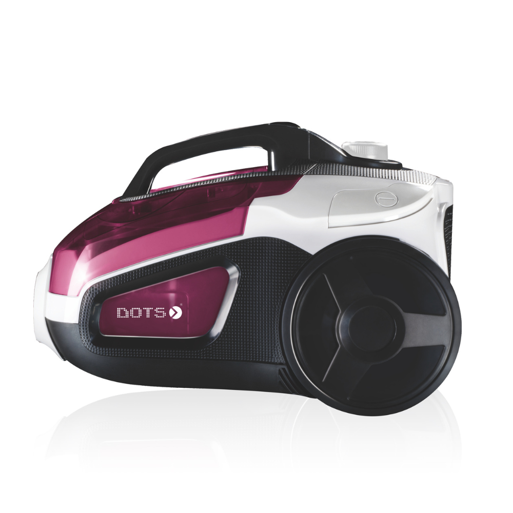 Dots Canister Vacuum Cleaner,1600W, Pink, VC-216R
