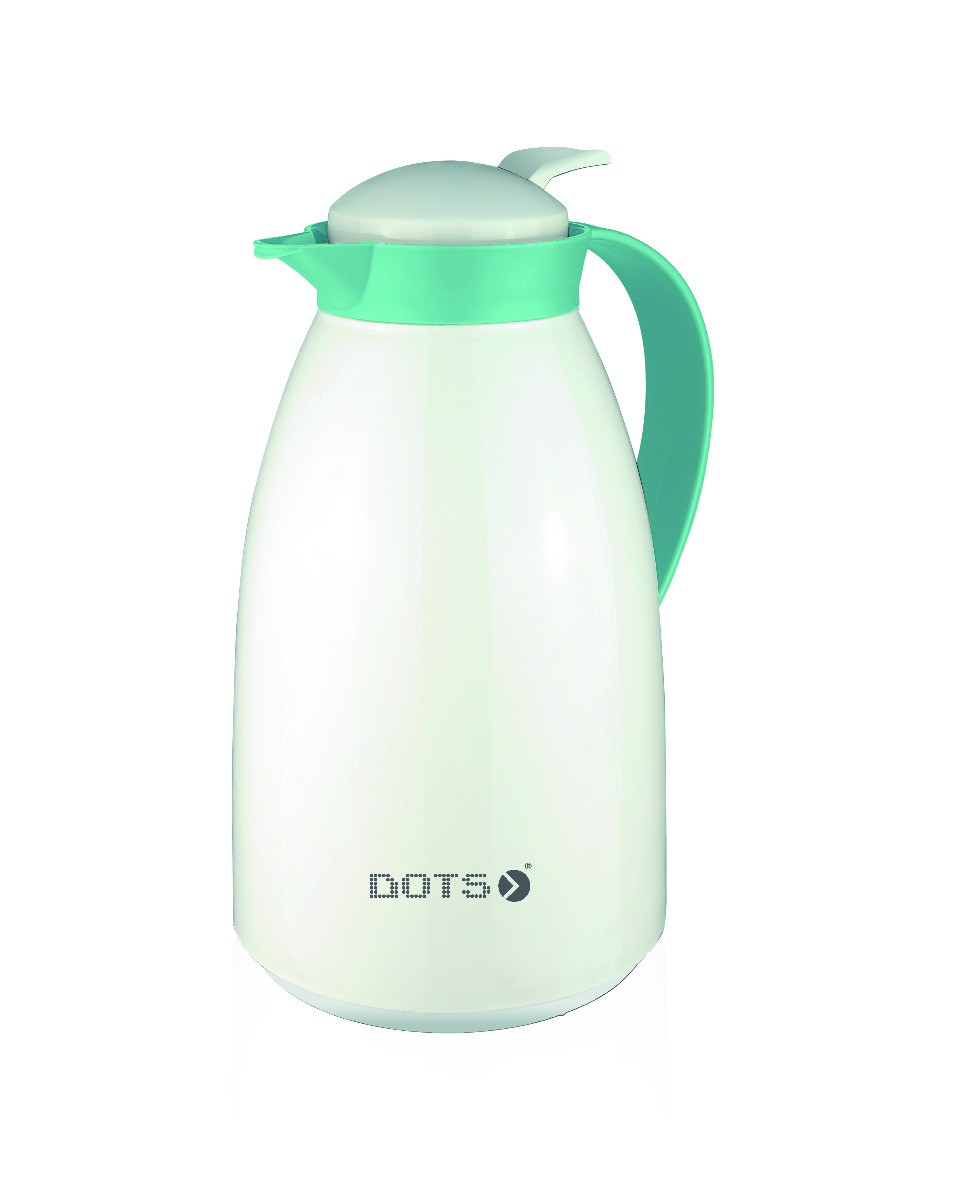 Dots Thermos for Tea ,1 liter , hot/cold, White,VJD-10PP-01
