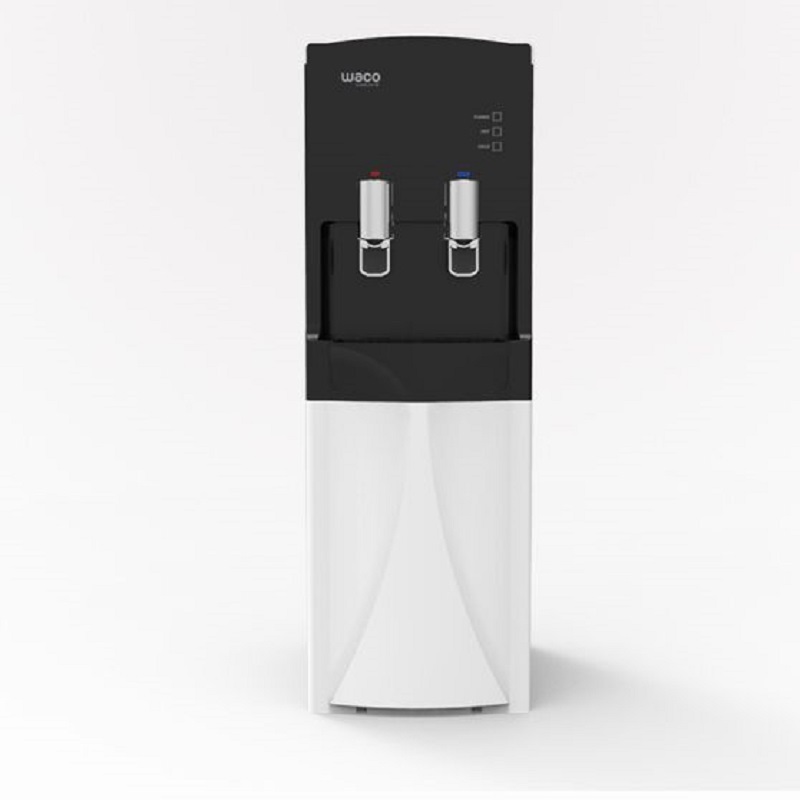 WACO Hyundai Stand Water Dispenser 2 Taps Hot Cold, 4 Stages Desalination System, Made in Korea, Black - W2-150P