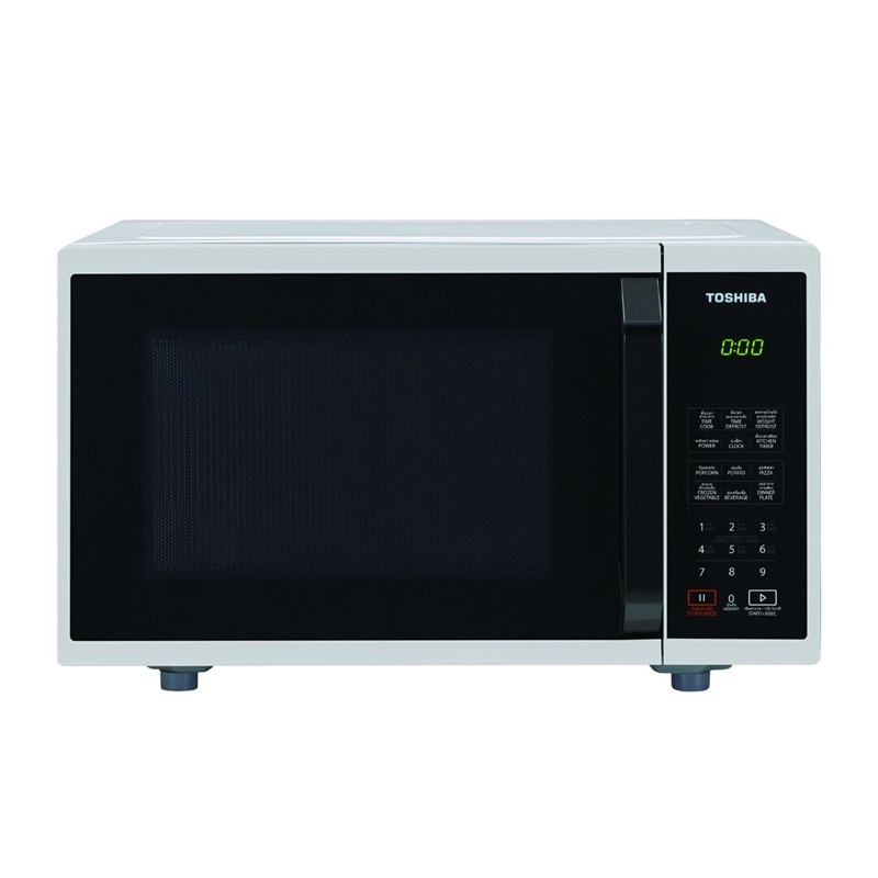 TOSHIBA Microwave 23 L, 900W, Digital, Provided with 8 cooking programs, 11 degrees for temperature control, Chinese Industry, Steel -  MM-EM23PB (WH)