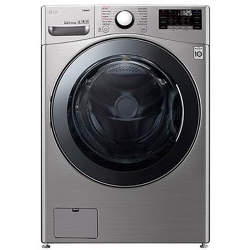 LG Front Loading Automatic Washing Machine 19 kg, Dryer 100%, Combo, Dryer 11 kg, Wi-Fi, Steam, Turbo Wash, Direct Drive Motor, Silver Steel - WS1911XMT 