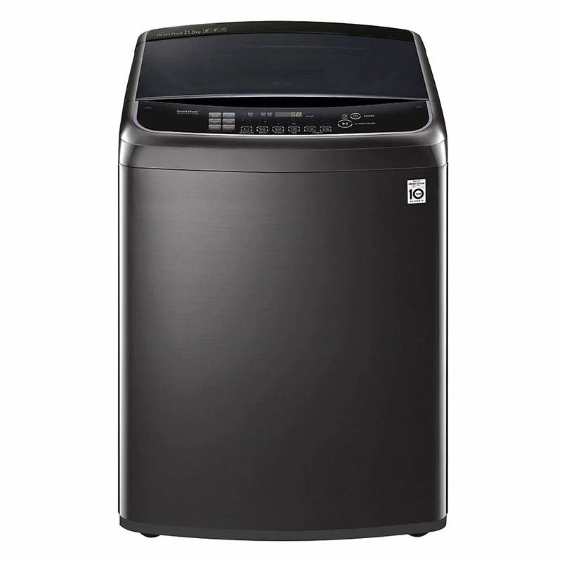 LG Top Loading Automatic Washing Machine 21 Kg, 3D Turbo Wash, Wi-Fi, Direct Drive Motor, Steam, Korean Industry, Black Steel - WTS21HHBK1