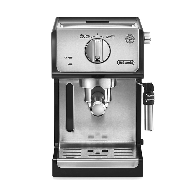 DELONGHI Coffee Maker 1100W, Power 15 Bar, Stainless steel heating tank, 3 filters, Silver - DLECP35.31