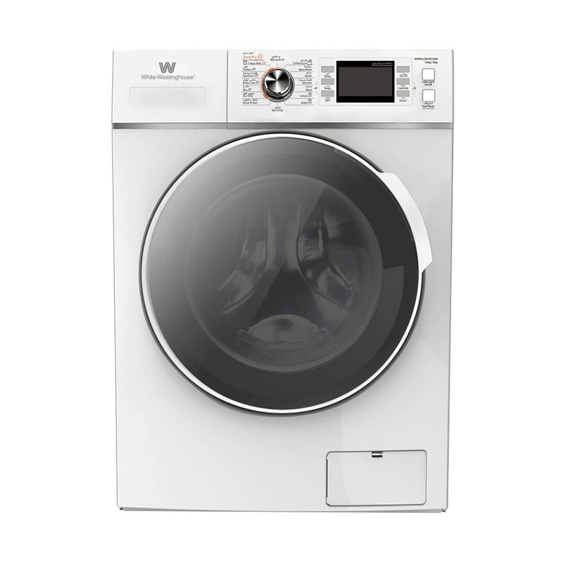 White Westinghouse Washing Machine Front Load 12kg, Dryer 8kg, Inverter, White - WWFLC10VW1208