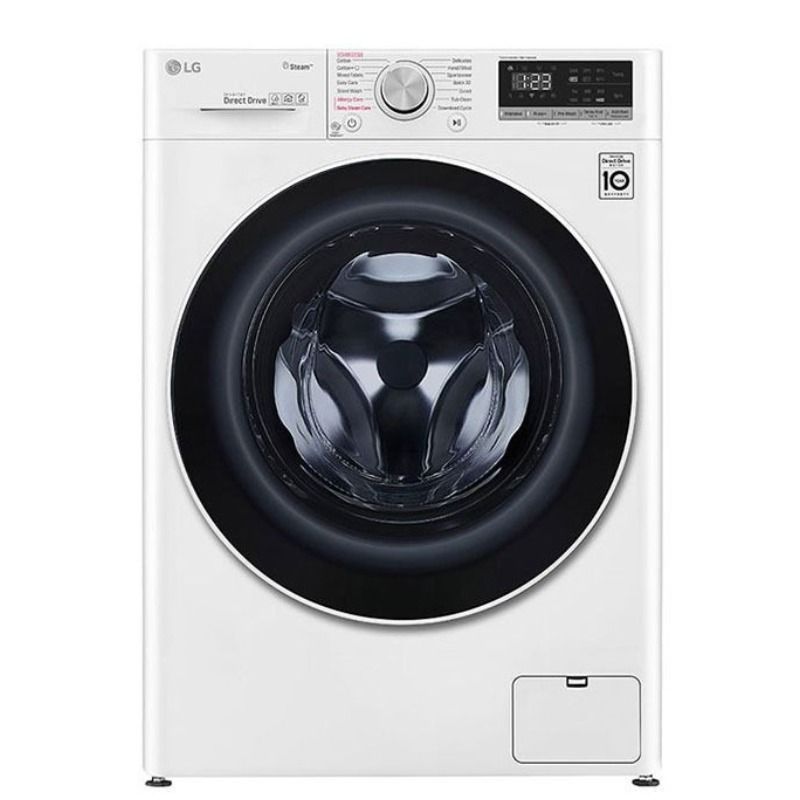 LG Washing Machine Front Load, 9 kg, with 6 kg Dryer, White - WSV0906WH